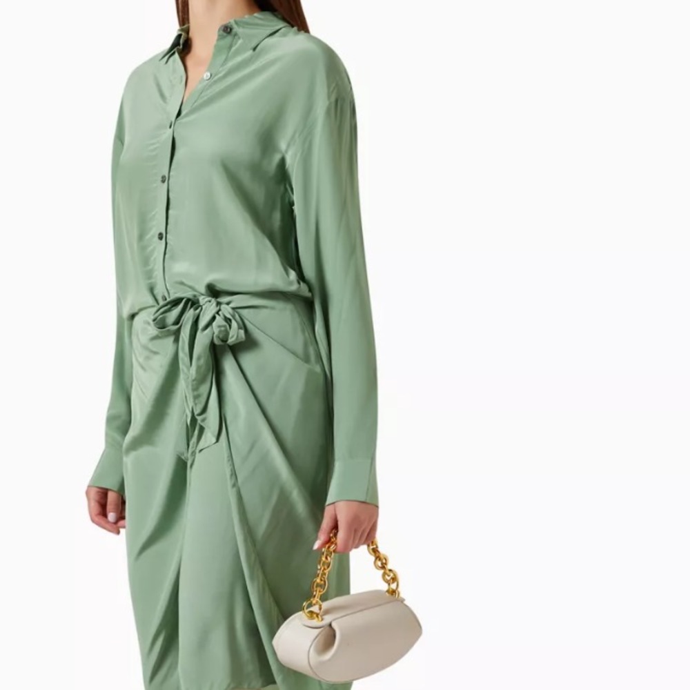 Theory Sarong Midi Shirt Dress